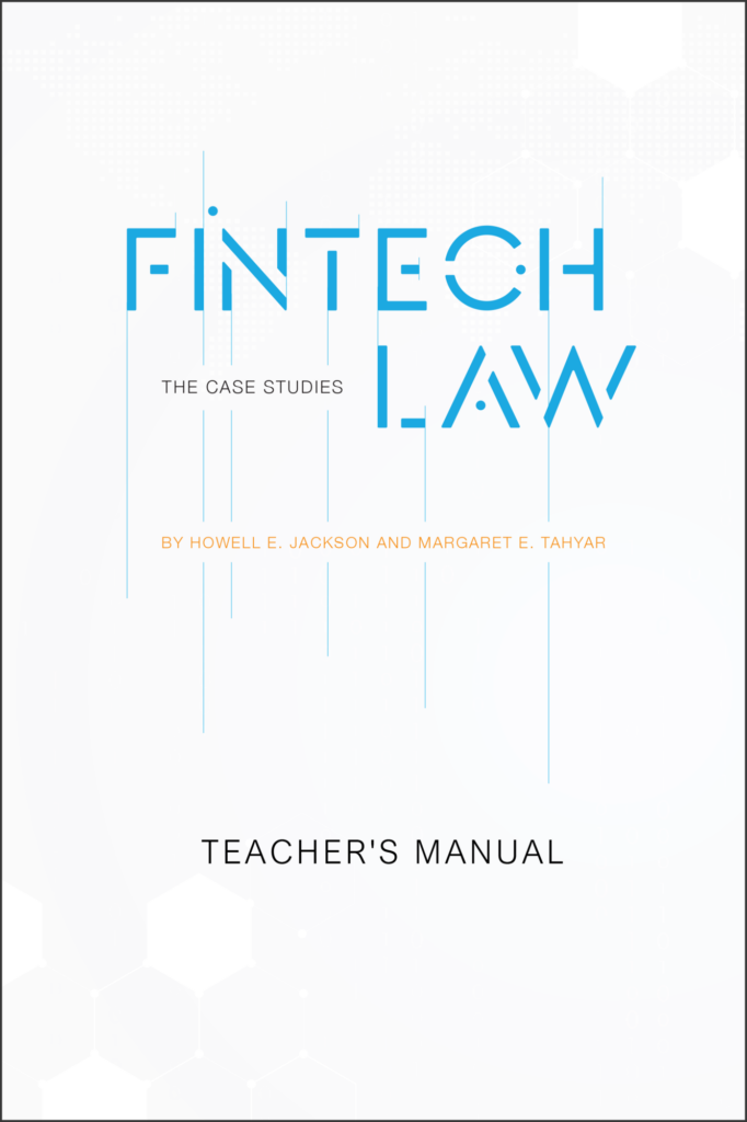 Fintech Law Teacher Manual book cover